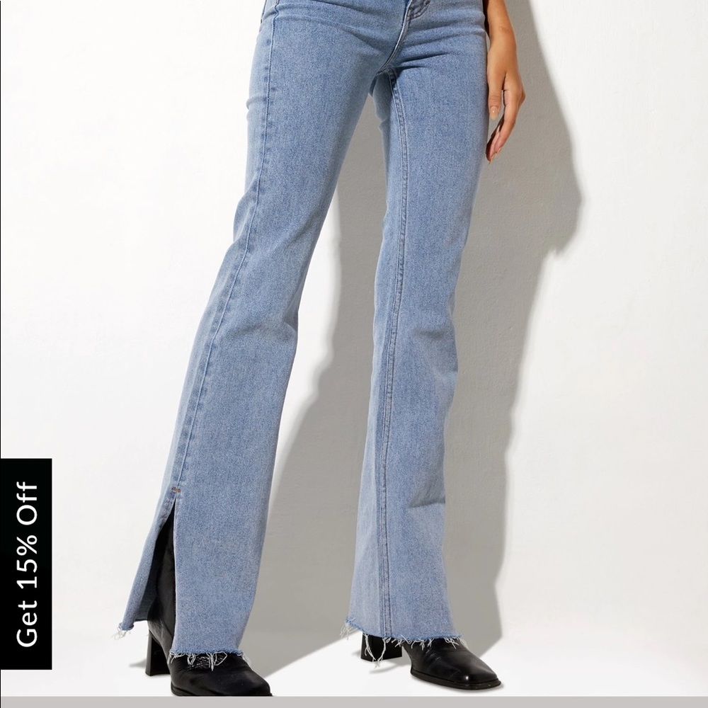 COPY - Motel Rock Flare Jeans Black